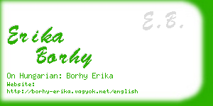 erika borhy business card